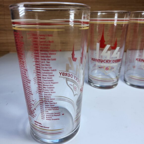 Kentucky Derby Julep Drinking Glasses 144th Churchill Downs 2018 Lot of 4 - Picture 9 of 12
